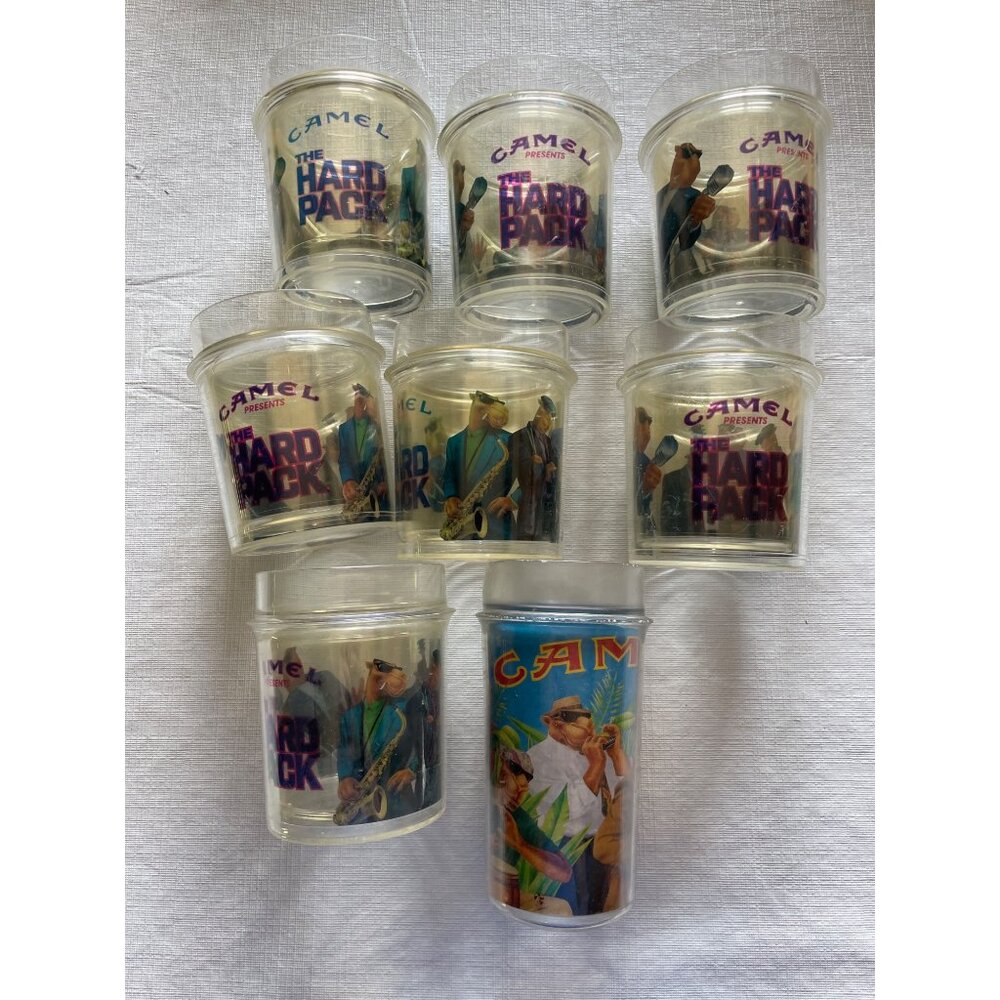 Camel "The Hard Pack" Plastic Tumblers - Set Of 9